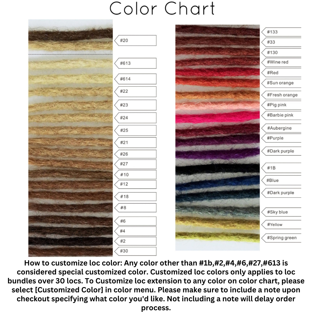 Large Width Standard Loc Extensions (CUSTOM PRE-ORDER /SHIPS IN 2-6 WEEKS)