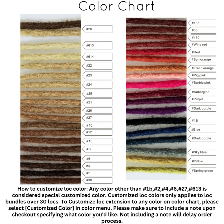 Large Width Standard Loc Extensions (CUSTOM PRE-ORDER /SHIPS IN 2-6 WEEKS)