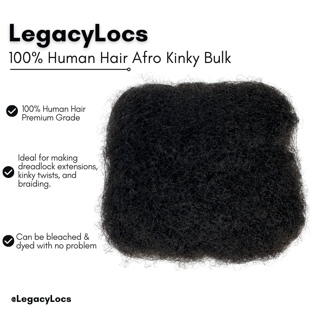 (30 Grams) Legacy Tight Afro Kinky Bulk 100% Human Hair