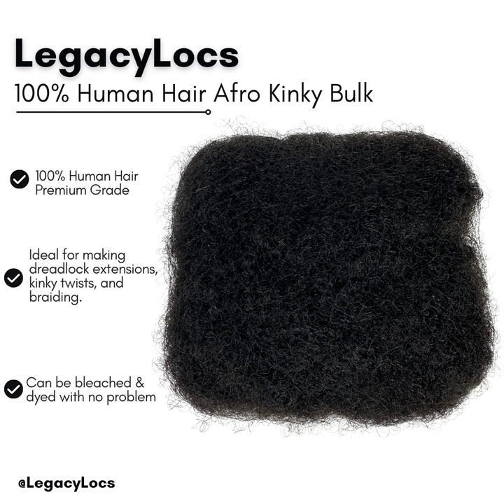 (30 Grams) Legacy Tight Afro Kinky Bulk 100% Human Hair