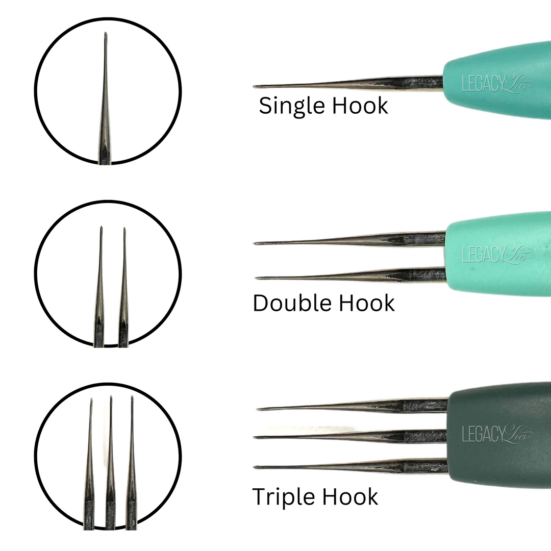 Dreadlock Tool Crochet Needle 3 Piece Bundle