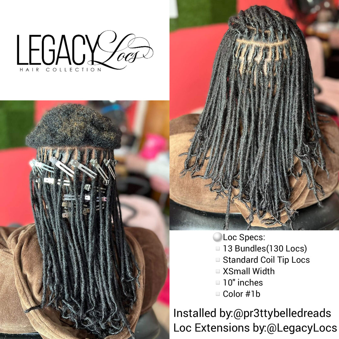 Micro Width Standard Coil Tip Loc Extensions (CUSTOM PRE-ORDER /SHIPS IN 2-6 WEEKS)
