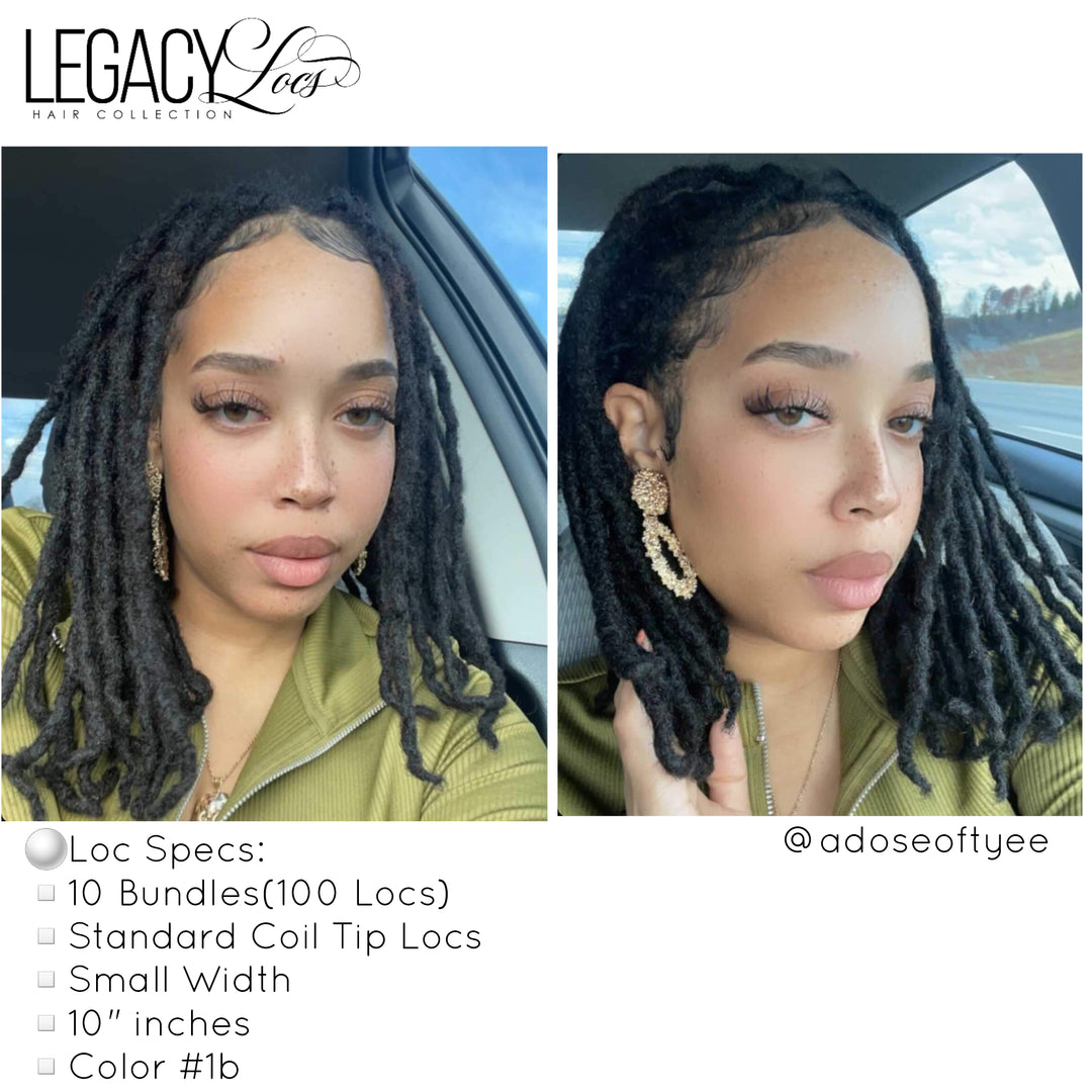 Micro Width Standard Coil Tip Loc Extensions (CUSTOM PRE-ORDER /SHIPS IN 2-6 WEEKS)