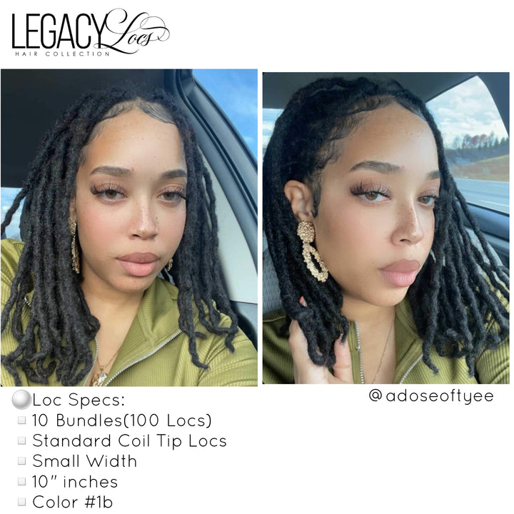 Micro Width Standard Coil Tip Loc Extensions (CUSTOM PRE-ORDER /SHIPS IN 2-6 WEEKS)