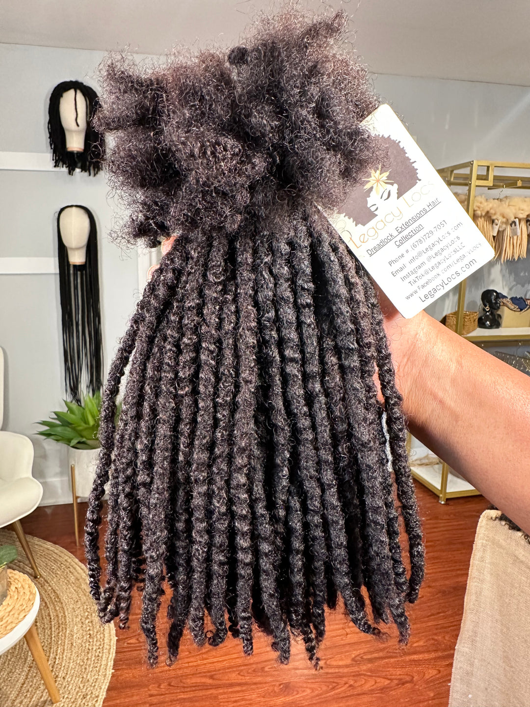 Textured Coil Loc Extensions | 90 Locs | Small | 10” | 