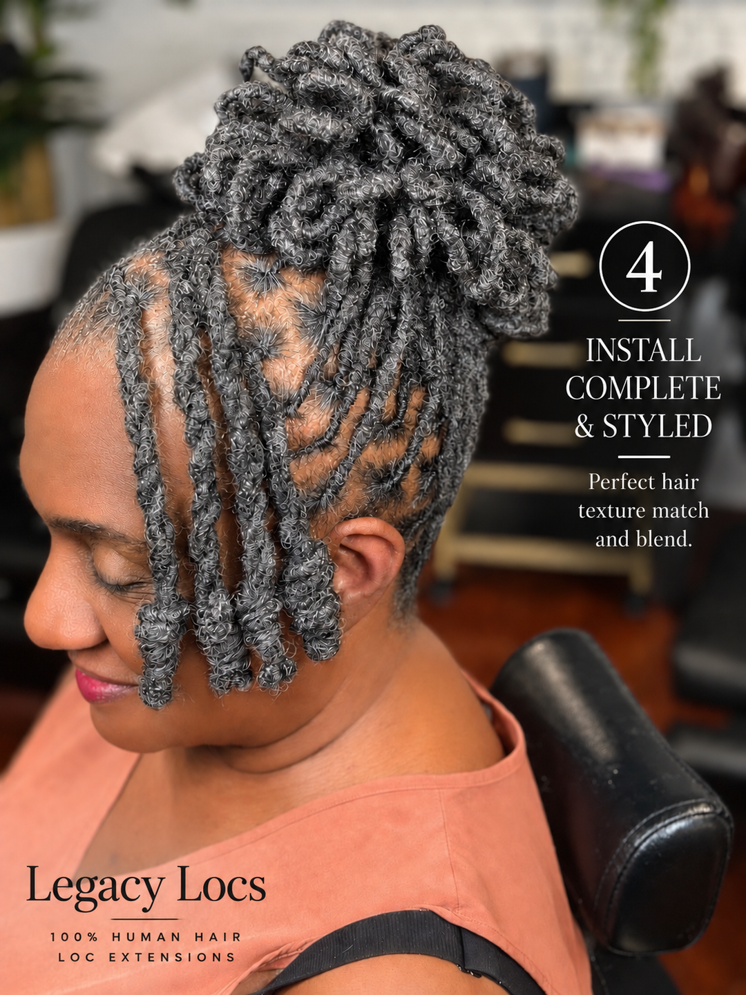 XSmall Width Loc Extensions| Color Salt &amp; Pepper Variants | Pre-Order (Ships 2–6 Weeks)