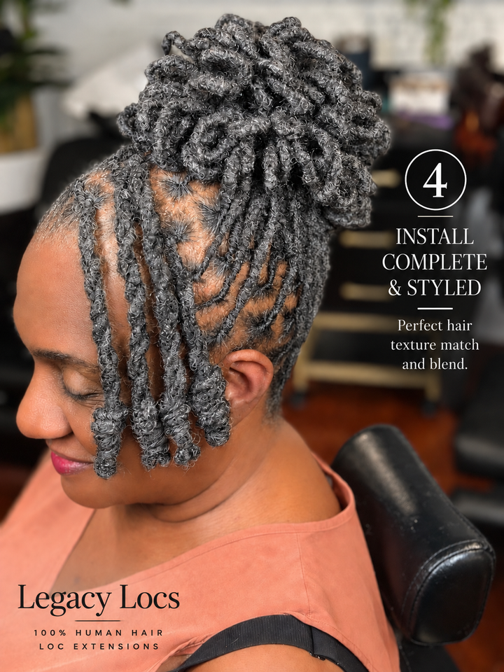 XSmall Width Loc Extensions| Color Salt &amp; Pepper Variants | Pre-Order (Ships 2–6 Weeks)
