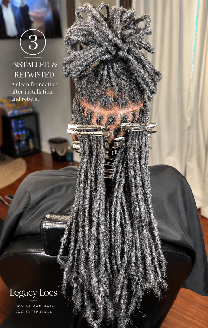 XSmall Width Loc Extensions| Color Salt &amp; Pepper Variants | Pre-Order (Ships 2–6 Weeks)