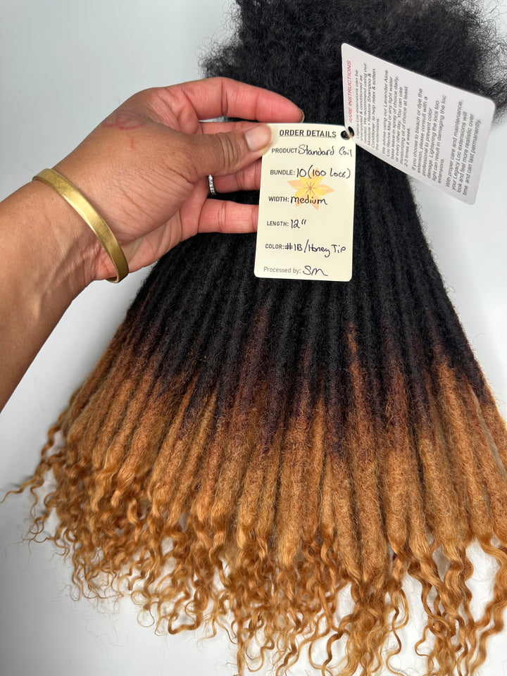 Medium Width- Standard Coil Loc Extensions *100 Locs Bundle*(READY TO SHIP IN 1-3 BUSINESS DAYS)