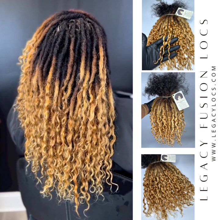 XSmall Width Fusion Loc Extensions Color Honey Tip Variants(CUSTOM PRE-ORDER /SHIPS IN 2-6 WEEKS)