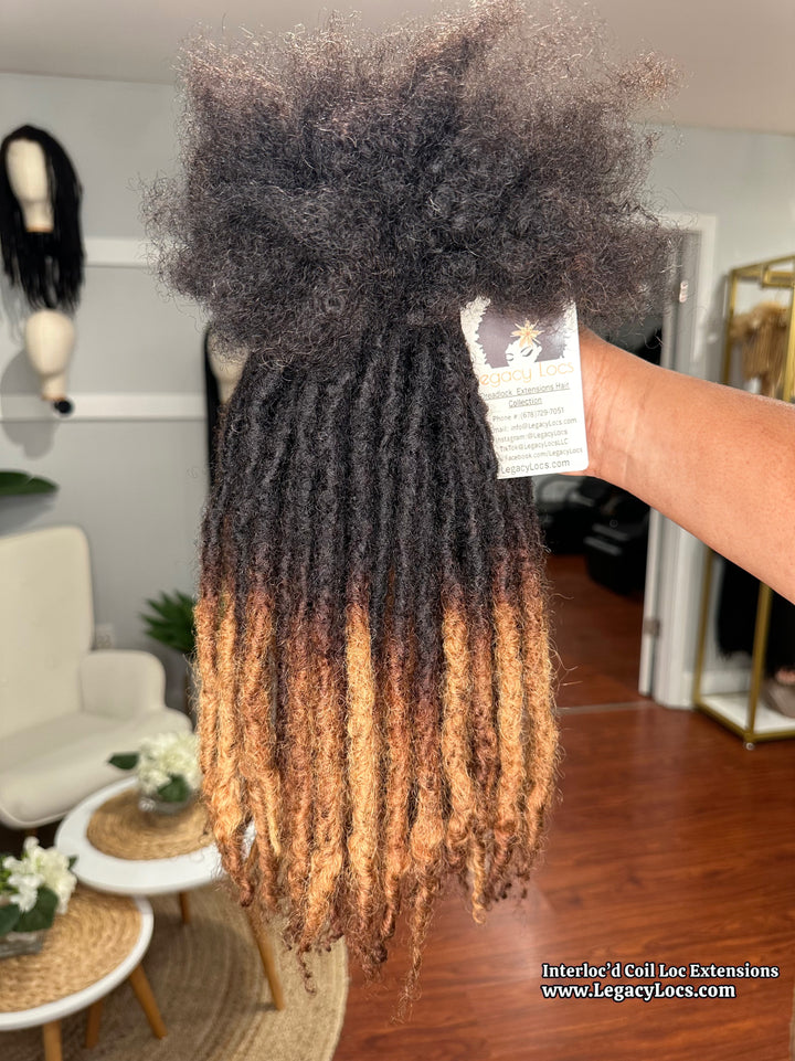 Medium Width-Interloc'd Coil  Loc Extensions *50 Locs Bundle*(READY TO SHIP IN 1-3 BUSINESS DAYS)