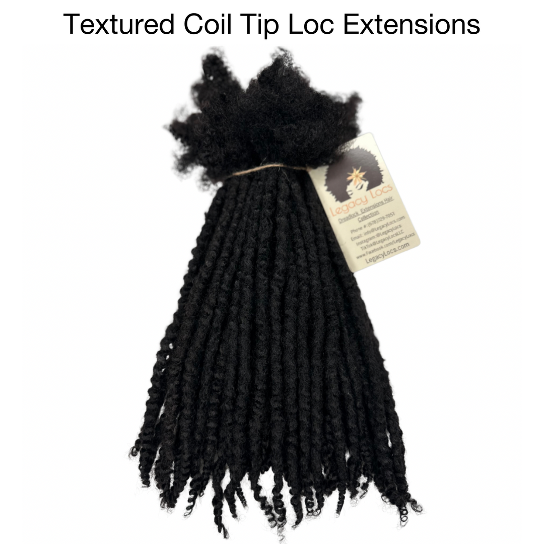 XSmall Width Textured Coil Loc Extensions (CUSTOM PRE-ORDER /SHIPS IN 2-6 WEEKS)