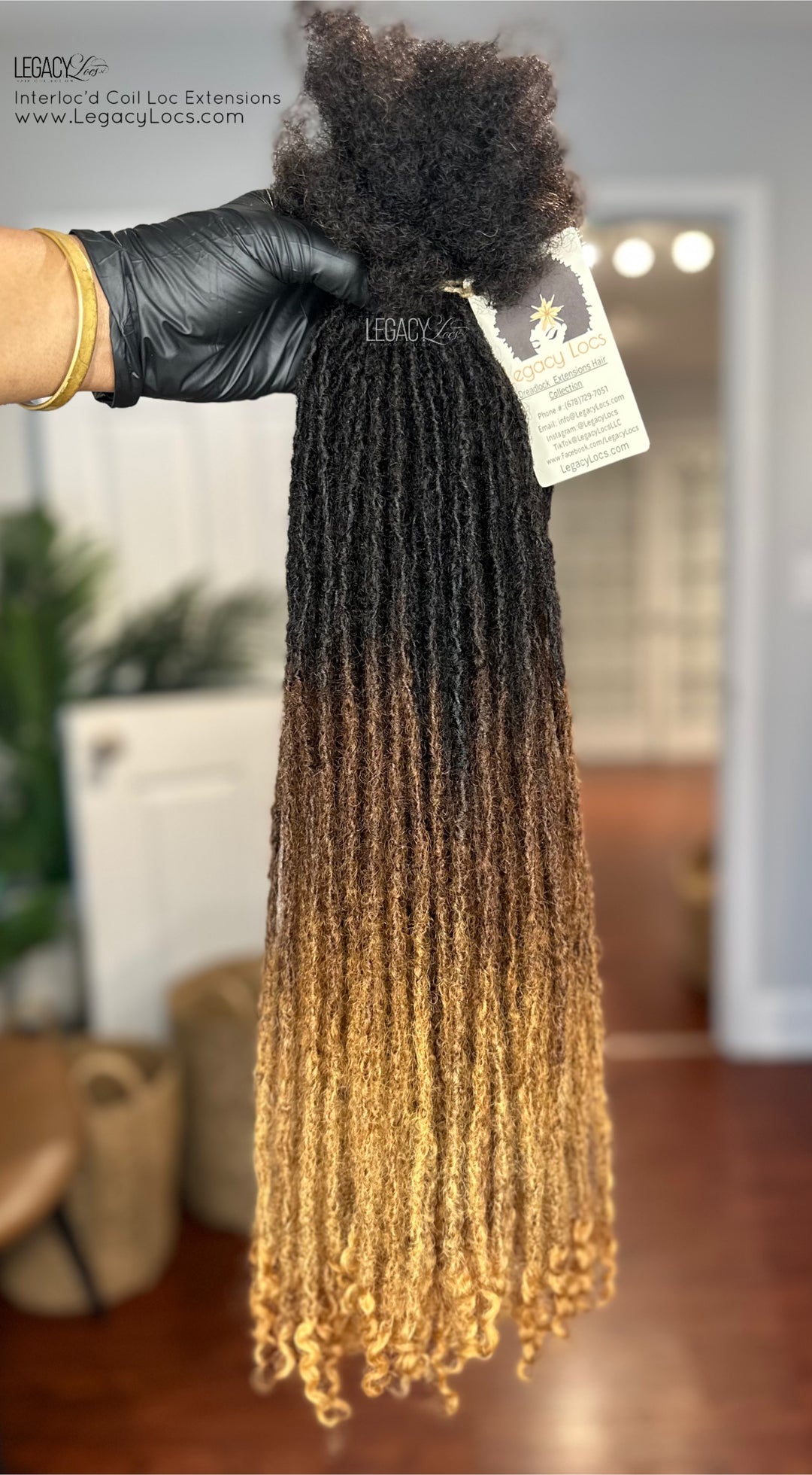 Small Width Interloc'd Coil Tip Loc Extensions Color Honey Tip Variant ...
