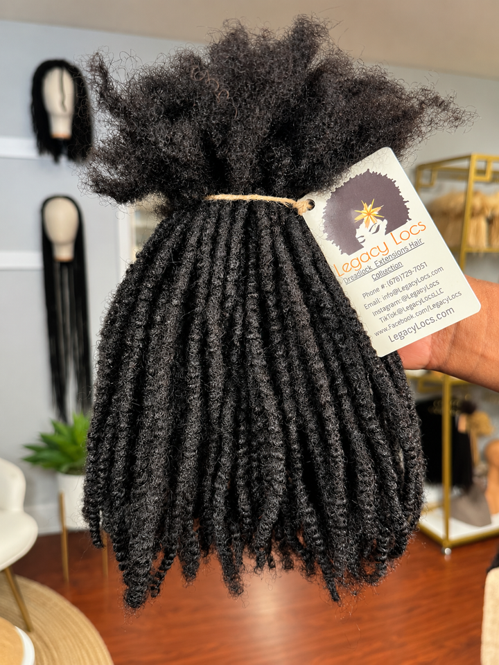 Textured Coil Loc Extensions | 120 Locs | XSmall | 8” | 