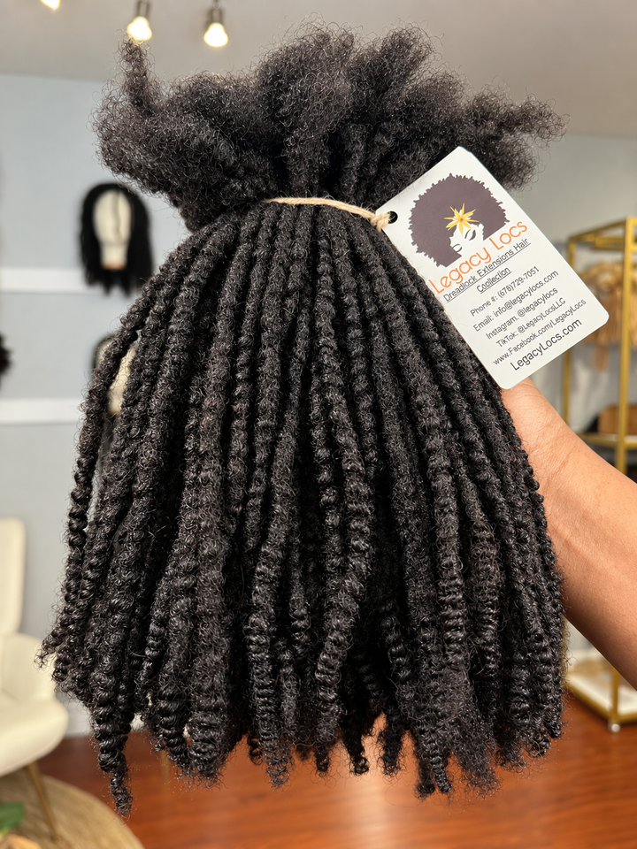 Textured Coil Loc Extensions | 120 Locs | XSmall | 8” | 