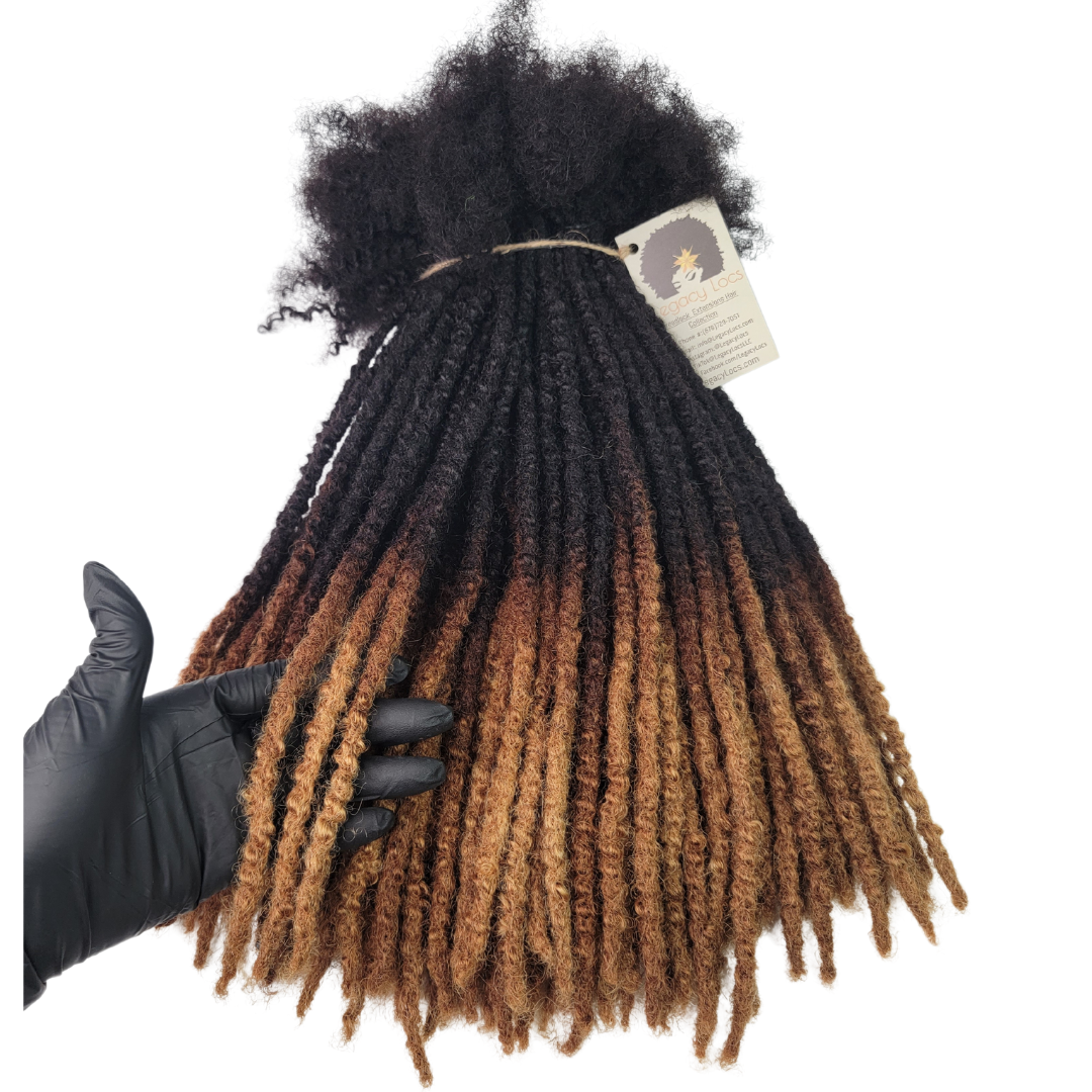 XSmall Width Textured Loc Extensions Color Honey Tip Variants(CUSTOM PRE-ORDER /SHIPS IN 2-6 WEEKS)