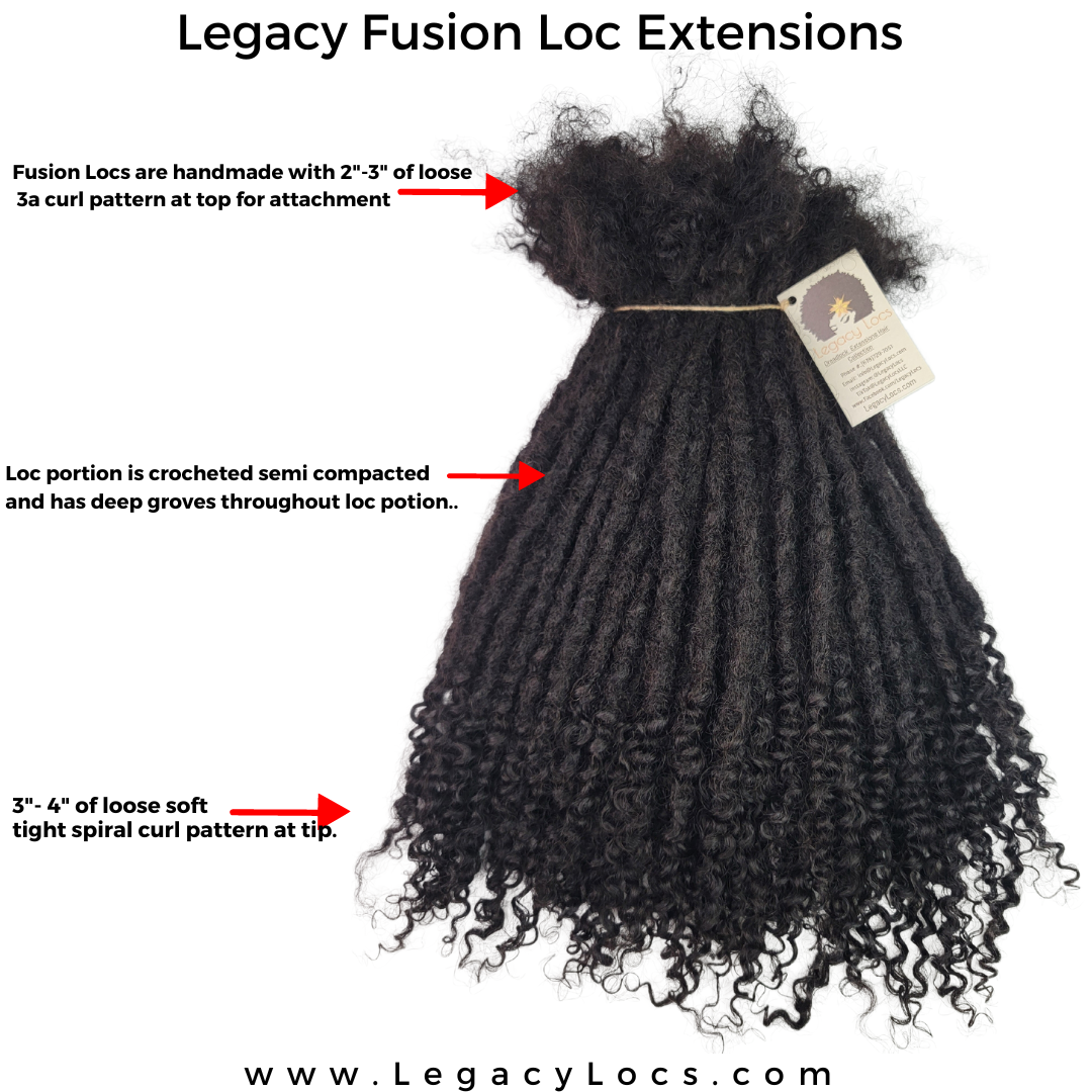 Medium Width Fusion Loc Extensions Color Honey Tip Variants(CUSTOM PRE-ORDER /SHIPS IN 2-6 WEEKS)