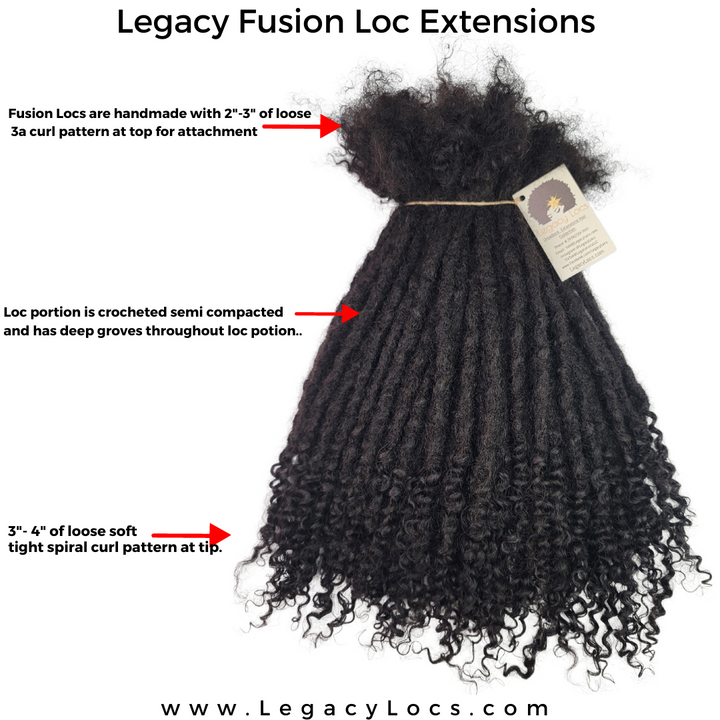 XSmall Width Fusion Loc Extensions Color Honey Tip Variants(CUSTOM PRE-ORDER /SHIPS IN 2-6 WEEKS)