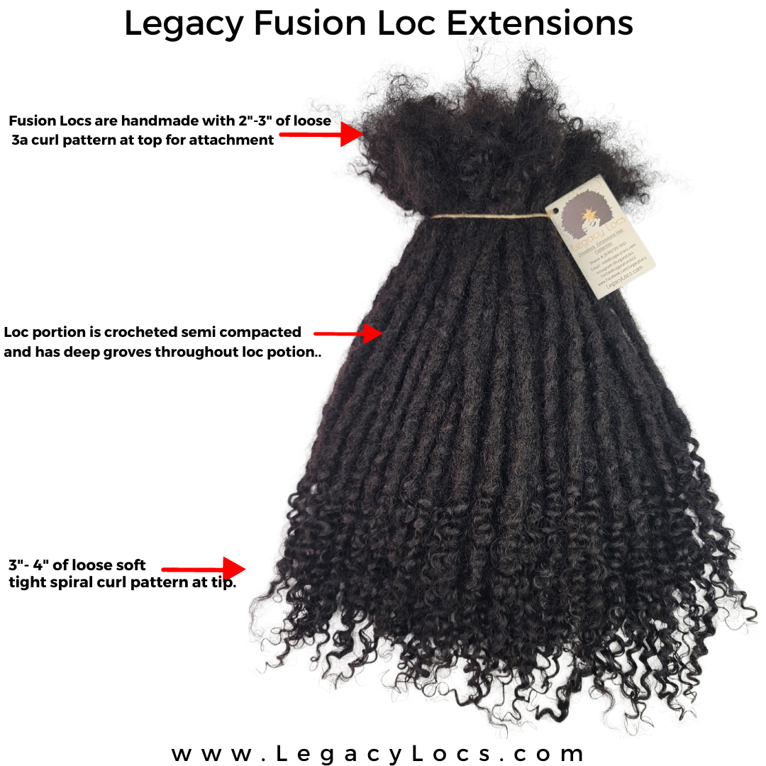 *Fusion Locs* Large Width Loc Extensions Color #1b/Honey Tip 10 Locs Per Bundle (PRE-ORDER)