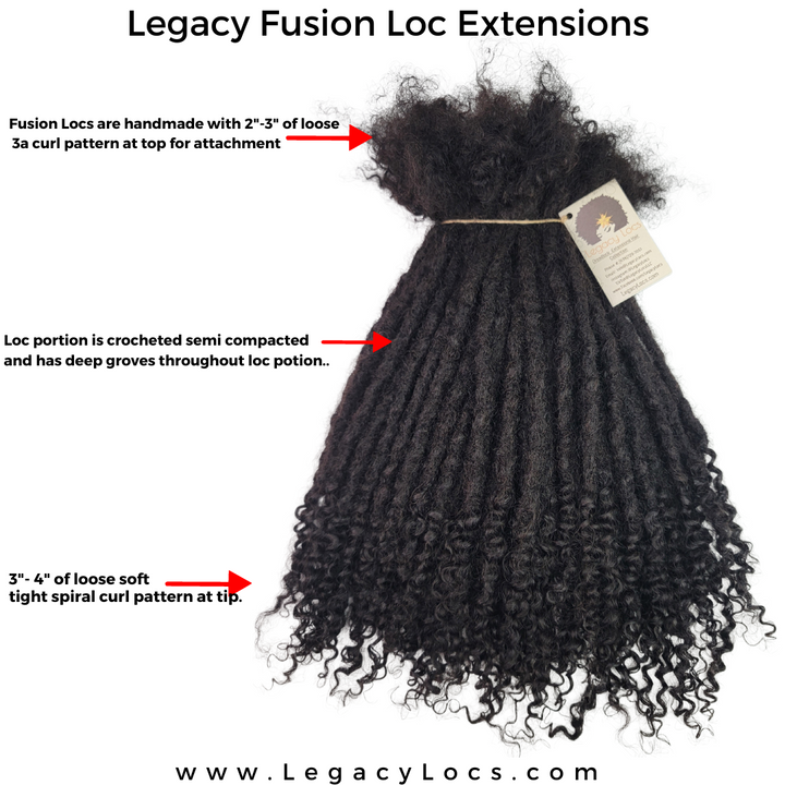*Fusion Locs*  Small Width  Loc Extensions 10 Locs Per Bundle (PRE-ORDER)