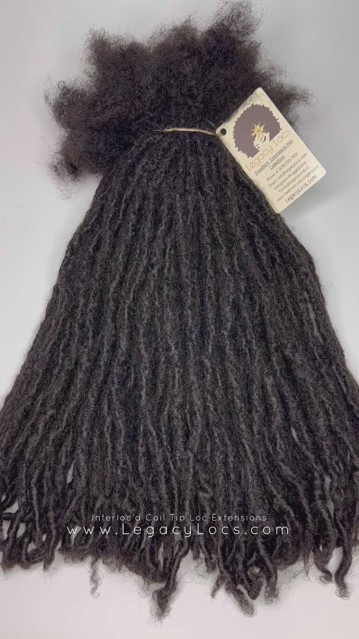 Medium Width-Interloc'd Coil Tip Loc Extensions *70 Locs Bundle*(READY TO SHIP)