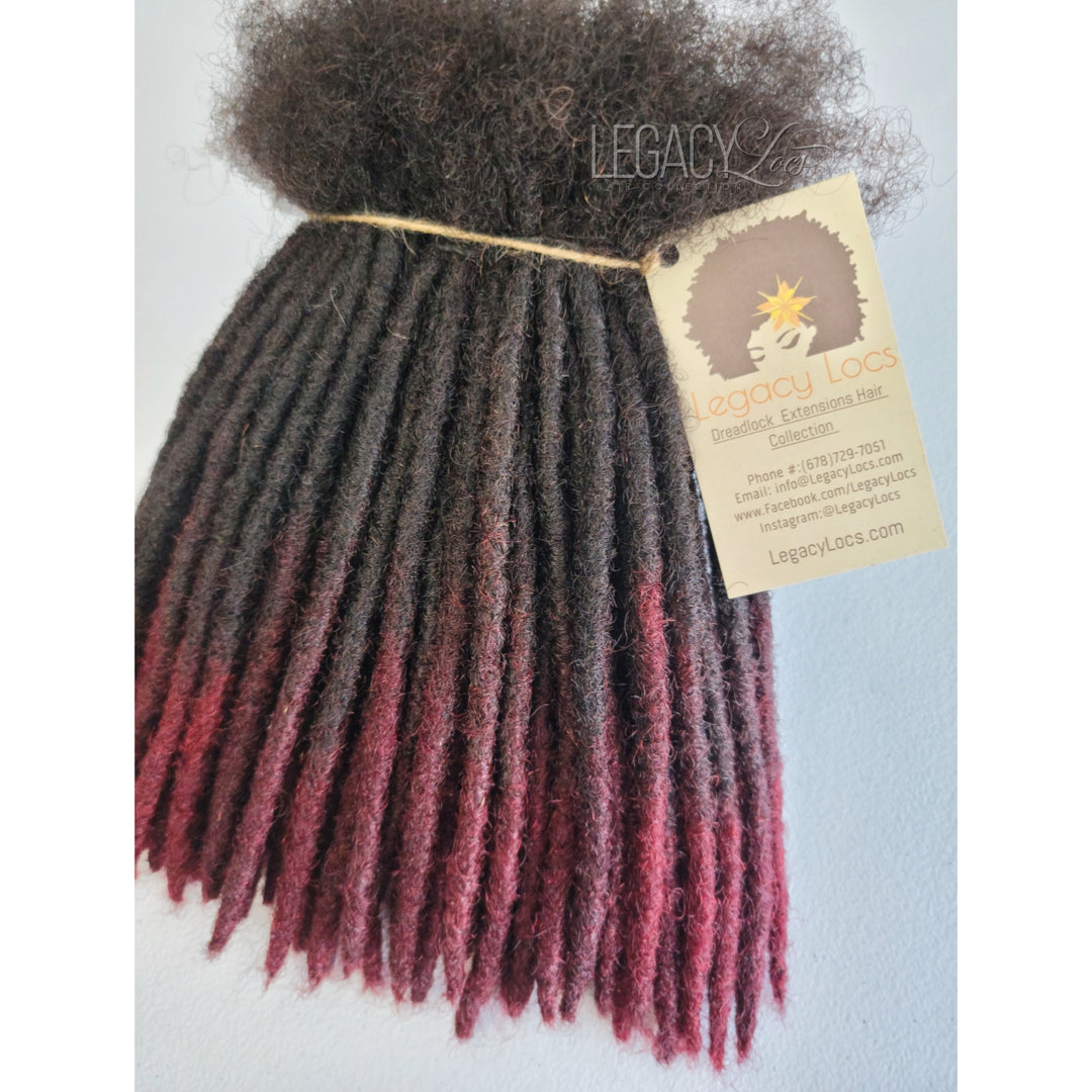 Ruby Red Locs Medium Width (Color #1b/Ruby Red Tips) (PRE-ORDER) β Legacy Locs