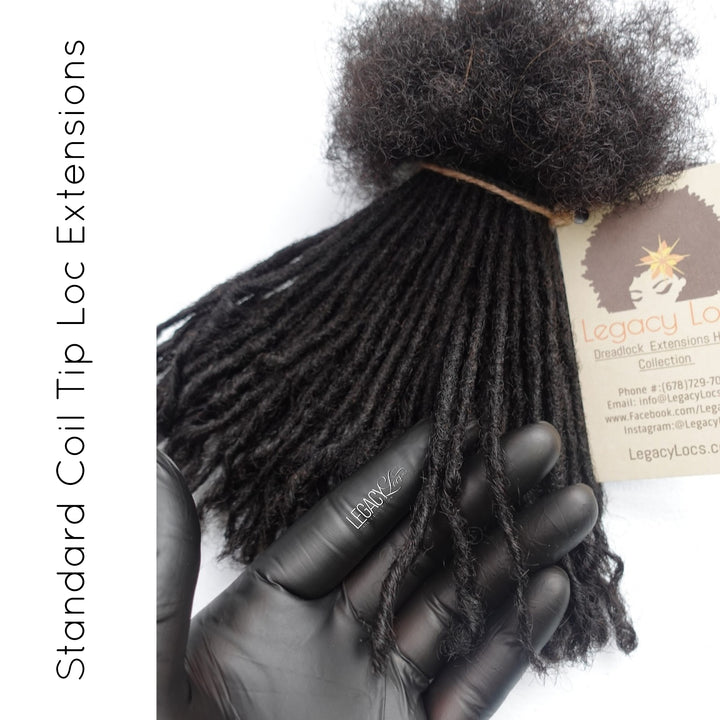 *Standard Coiled Tip*  Loc Extensions Small Width (10 Locs Per Bundle)