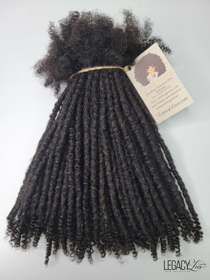 *Textured Coiled Tip*  Small Width Loc Extensions 10 Locs Per Bundle (PRE-ORDER)