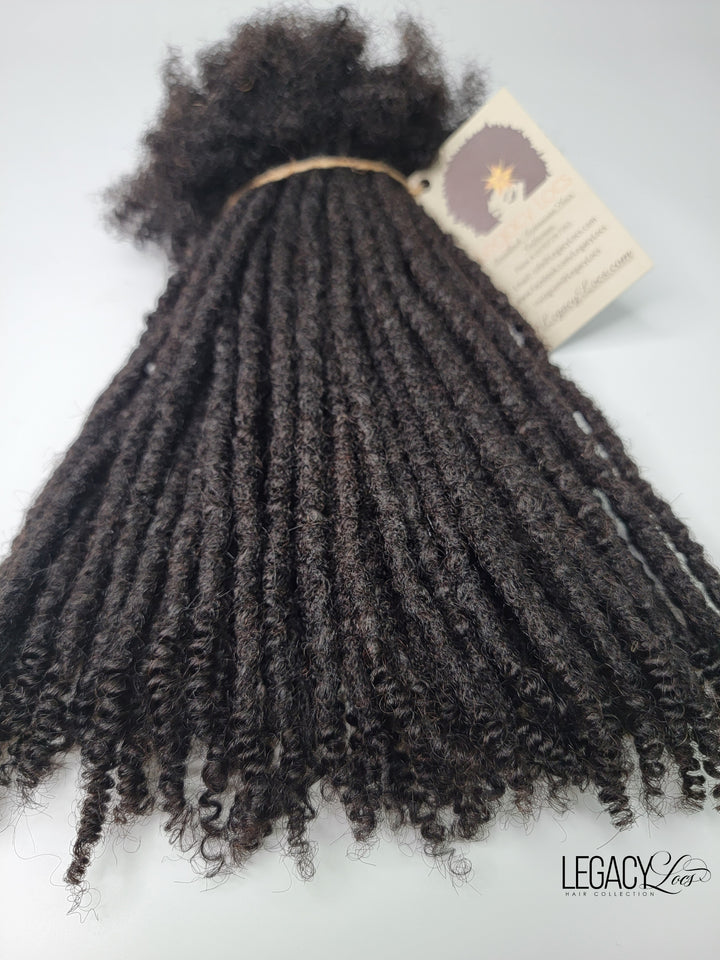*Textured Coiled Tip*  XSmall Width 10 Locs Per Bundle (PRE-ORDER)