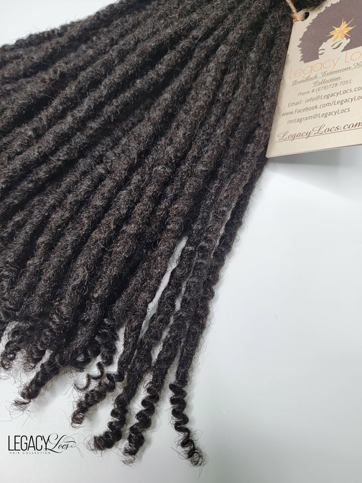 *Textured Coiled Tip* Large Width Loc Extension 10 Locs Per Bundle (PRE-ORDER)