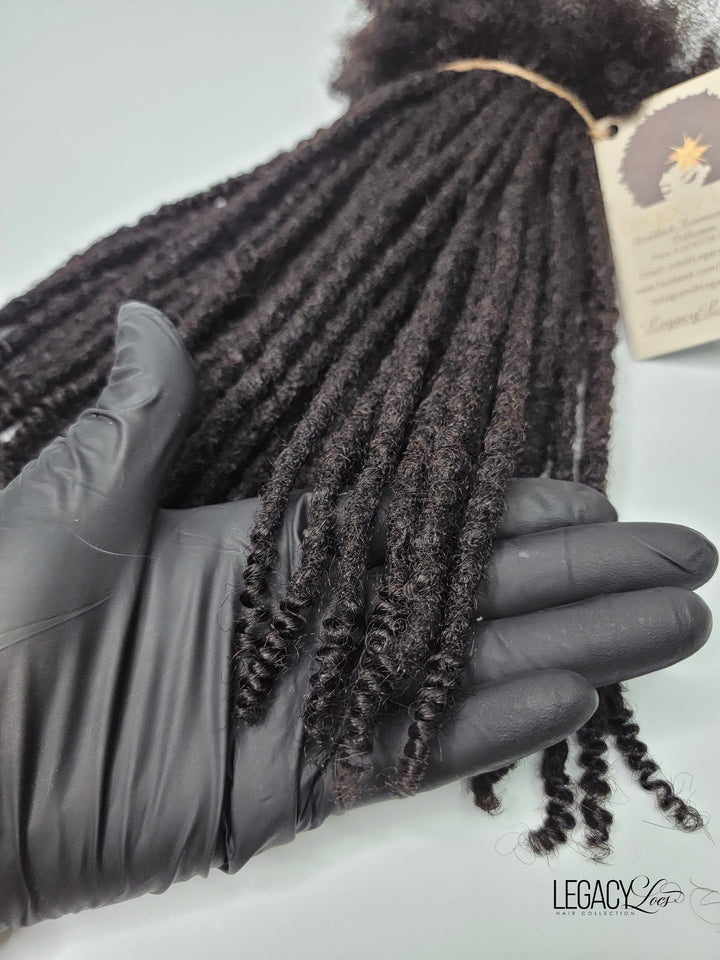 *Textured Coiled Tip* Small Width (10 Locs Per Bundle)