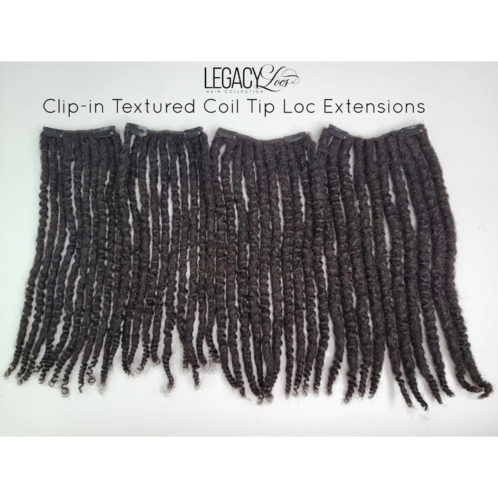 *Clip-in* Textured Coil Tip Loc Extension [XSmall Width] (PRE-ORDER)